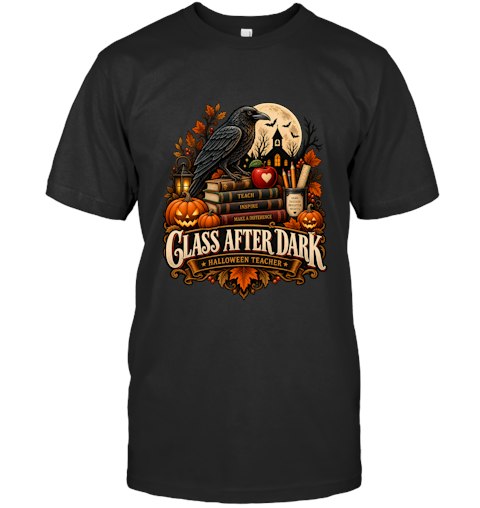 Halloween Teacher Shirt graphic design printed on a unisex t-shirt