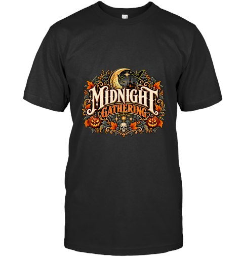 Midnight Gathering T-Shirt graphic design printed on a unisex t-shirt